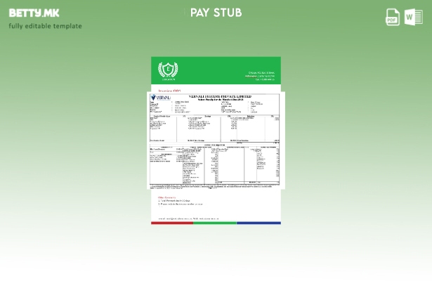 Модерен стил шаблон за уплатница за софтверска компанија Vervali Systems